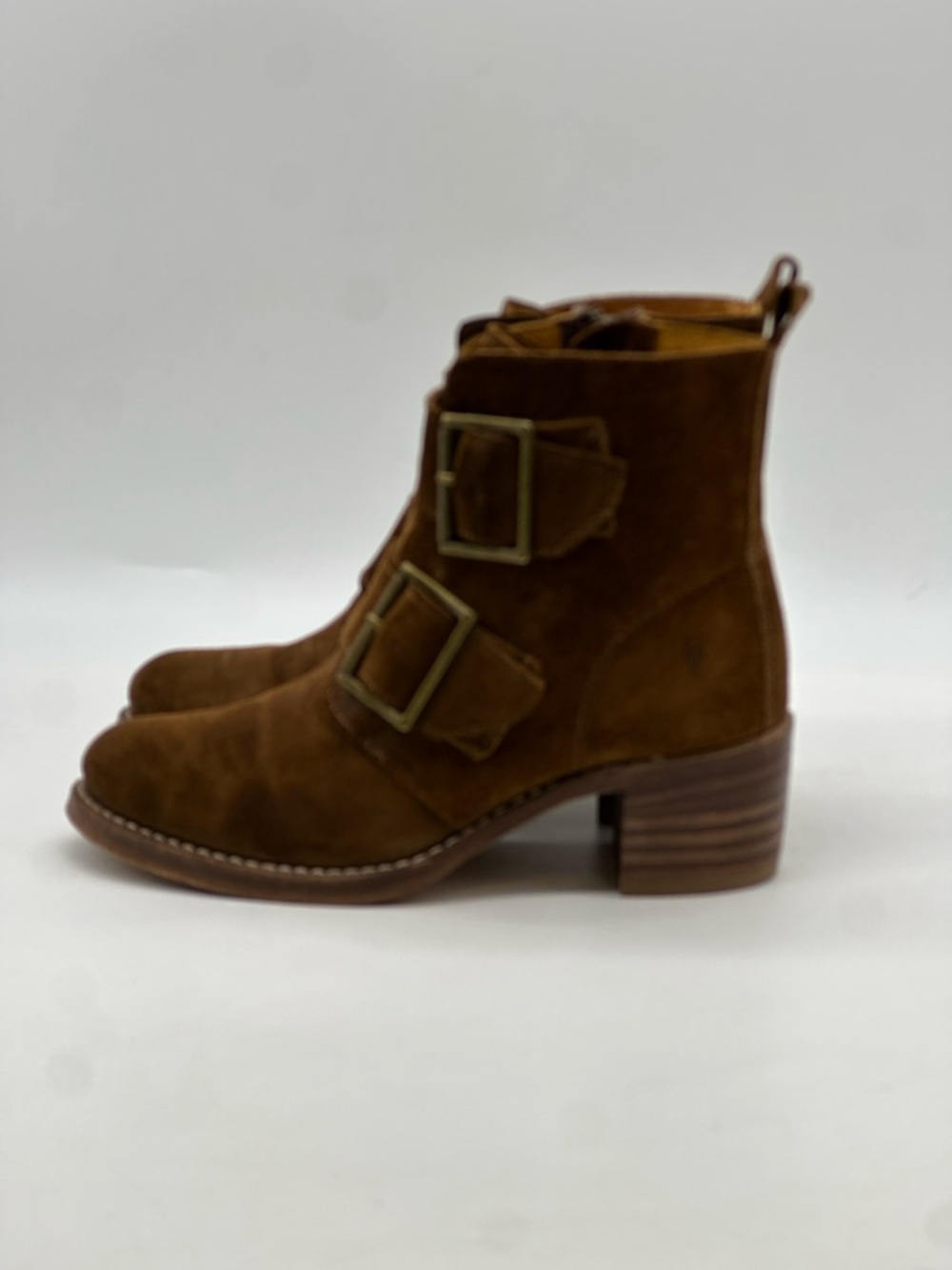 Frye Sabrina Double Buckle Ankle Boots. Size 8.5 - Picture 5 of 10